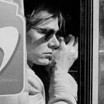 Andy at a New York City diner, spring 1965