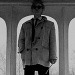 The illusion of a monumental pavilion next to The Glass House, New Canaan, CT, winter 1964-65