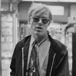 Andy leaving a drugstore on Lexington Ave., NYC, spring 1965
