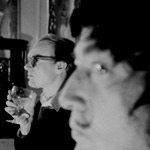 Andy with Salvador Dali at the St. Regis Hotel, NYC, winter 1964-65